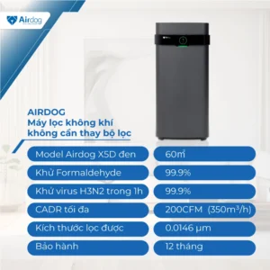 Máy lọc không khí AIRDOG X5D đen